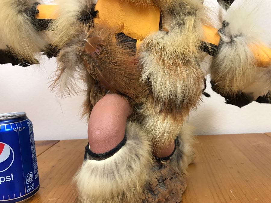 Hopi Kachina Doll KWAHU The Eagle Dancer Signed By R. David 24'W X 19'H x 15'D [Photo 11]