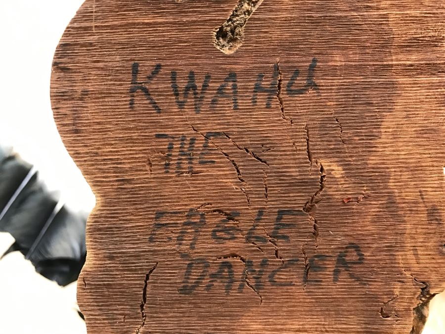 Hopi Kachina Doll KWAHU The Eagle Dancer Signed By R. David 24'W X 19'H x 15'D [Photo 27]