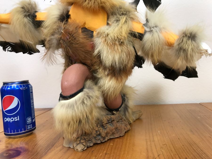 Hopi Kachina Doll KWAHU The Eagle Dancer Signed By R. David 24'W X 19'H x 15'D [Photo 13]