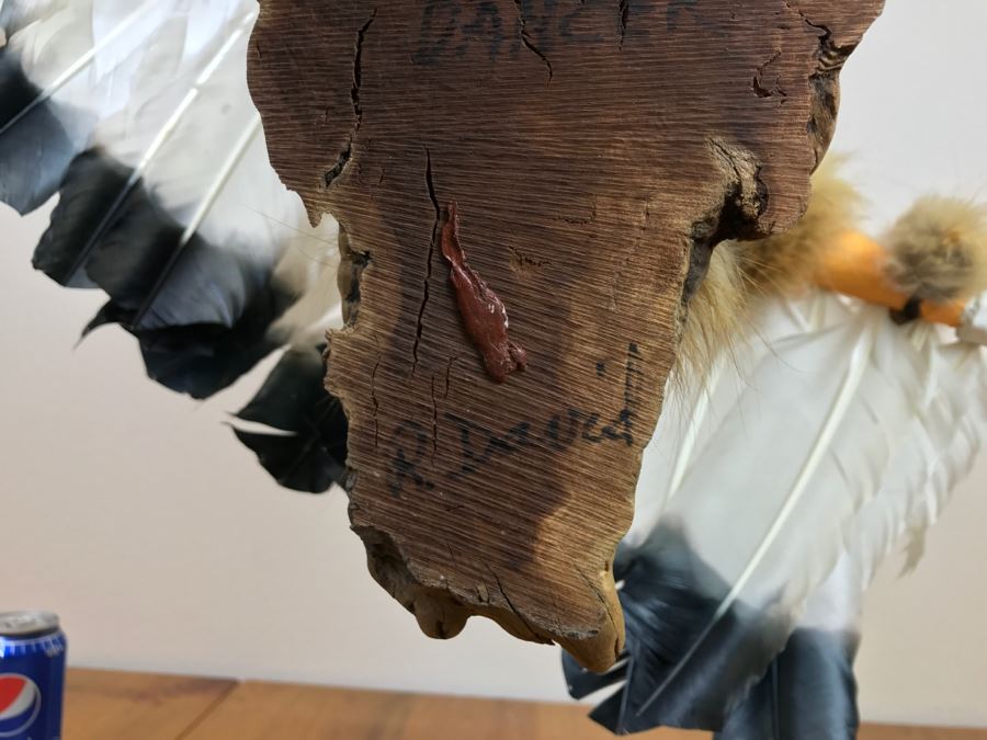 Hopi Kachina Doll KWAHU The Eagle Dancer Signed By R. David 24'W X 19'H x 15'D [Photo 29]