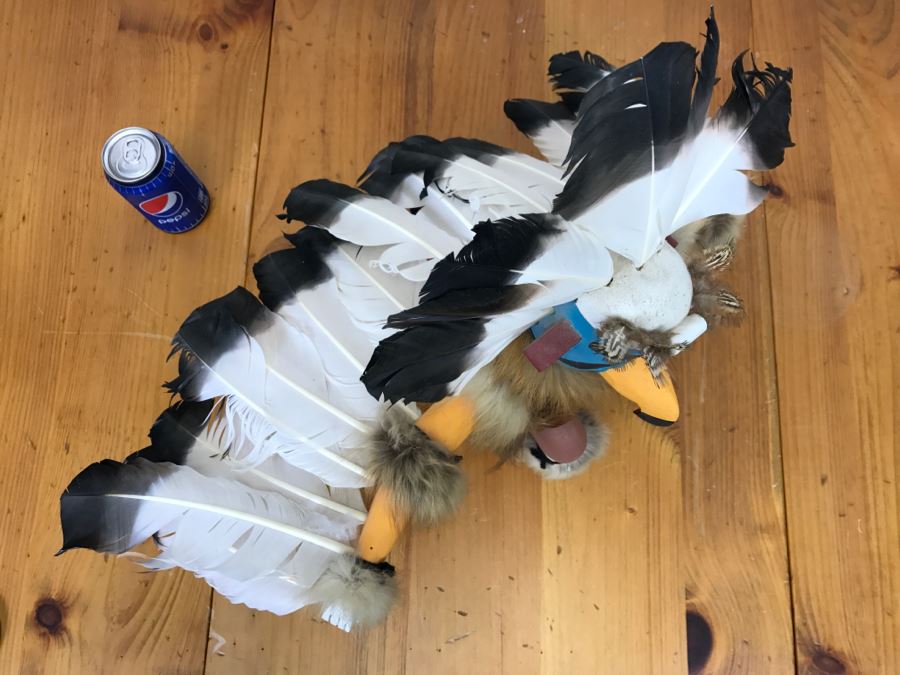 Hopi Kachina Doll KWAHU The Eagle Dancer Signed By R. David 24'W X 19'H x 15'D [Photo 26]