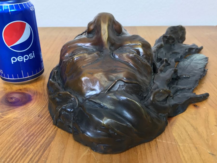 Signed Bronze Wall-Mounted Bust Of Native American 10'W X 14'H X 4.5'D [Photo 17]