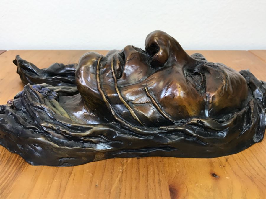 Signed Bronze Wall-Mounted Bust Of Native American 10'W X 14'H X 4.5'D [Photo 19]