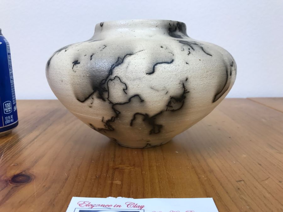 Signed Horse Hair Pottery By Rob Drexel 8'W x 5'H [Photo 14]