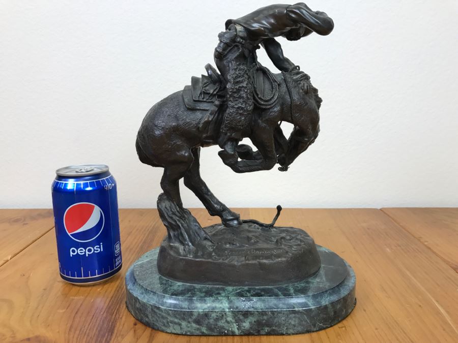 Reproduction Frederic Remington Bronze Statue Sculpture Titled 'Rattlesnake' 9'W X 11'H X 6'D [Photo 12]
