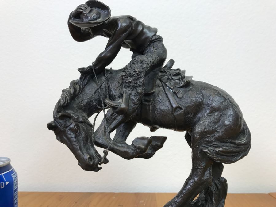 Reproduction Frederic Remington Bronze Statue Sculpture Titled 'Rattlesnake' 9'W X 11'H X 6'D [Photo 3]