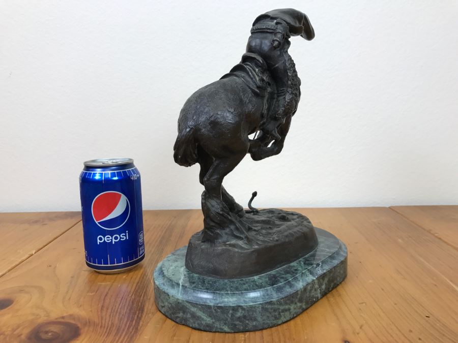 Reproduction Frederic Remington Bronze Statue Sculpture Titled 'Rattlesnake' 9'W X 11'H X 6'D [Photo 16]