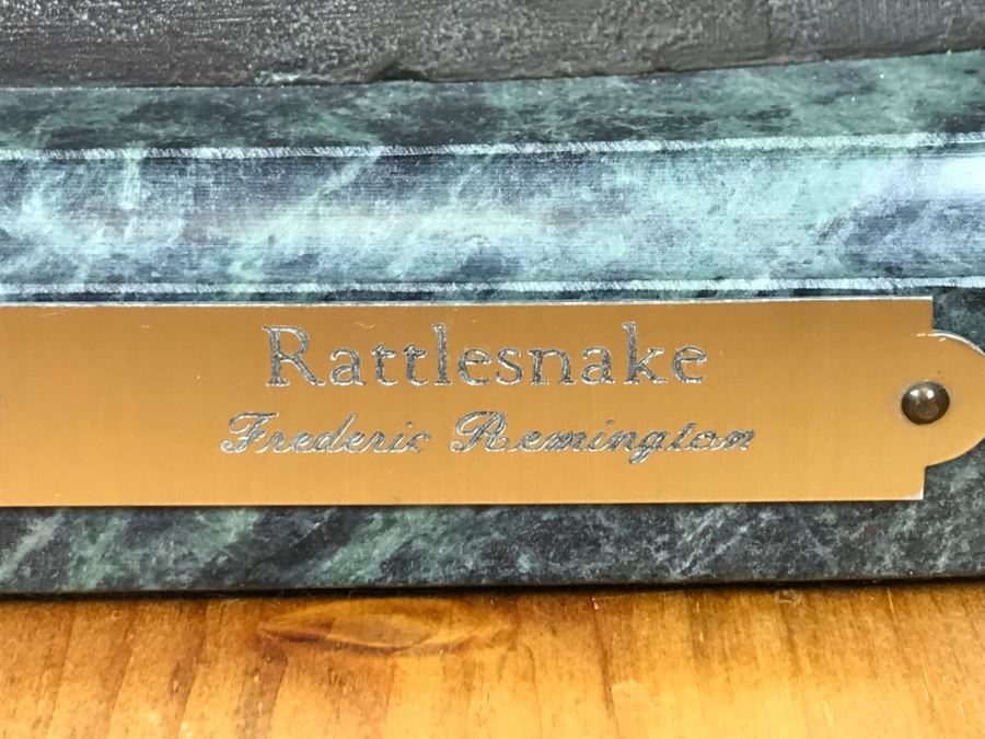Reproduction Frederic Remington Bronze Statue Sculpture Titled 'Rattlesnake' 9'W X 11'H X 6'D [Photo 5]