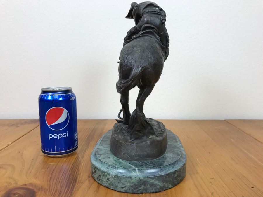 Reproduction Frederic Remington Bronze Statue Sculpture Titled 'Rattlesnake' 9'W X 11'H X 6'D [Photo 17]