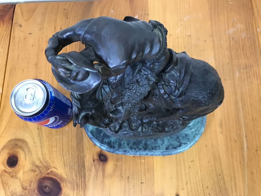 Reproduction Frederic Remington Bronze Statue Sculpture Titled 'Rattlesnake' 9'W X 11'H X 6'D [Photo 21]