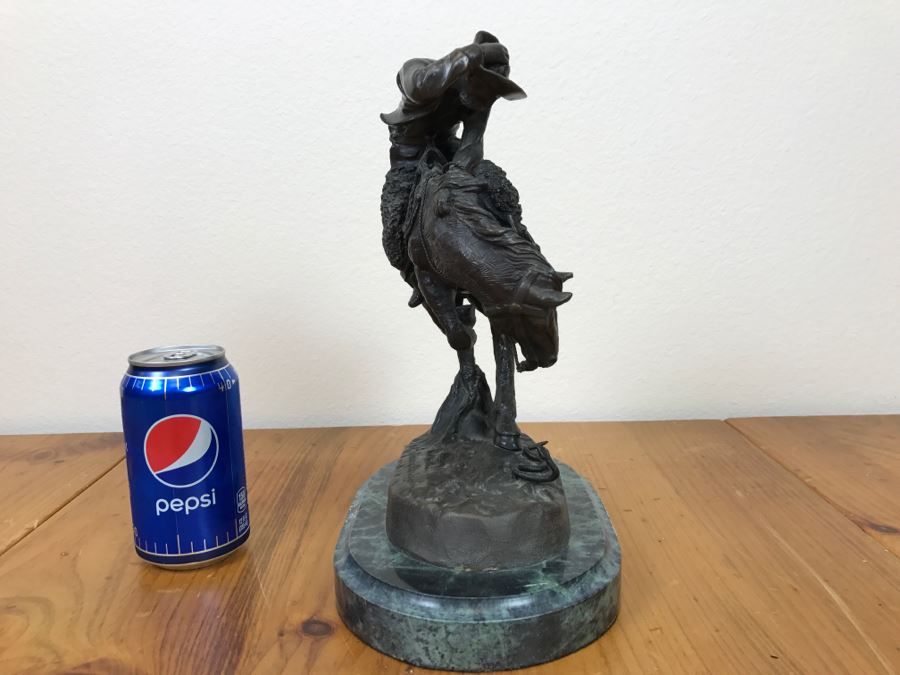 Reproduction Frederic Remington Bronze Statue Sculpture Titled 'Rattlesnake' 9'W X 11'H X 6'D [Photo 10]