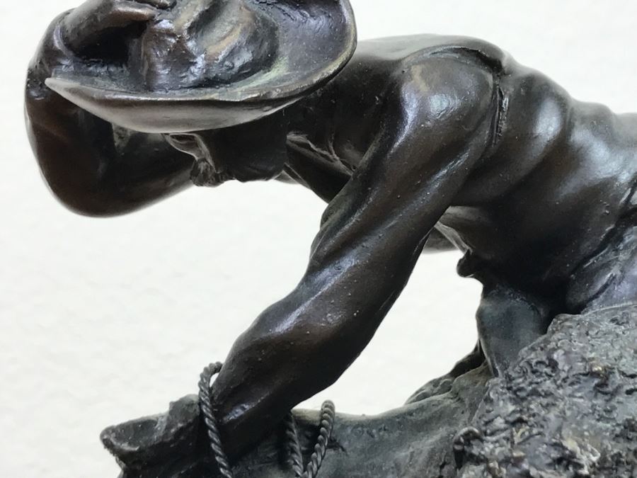 Reproduction Frederic Remington Bronze Statue Sculpture Titled 'Rattlesnake' 9'W X 11'H X 6'D [Photo 7]