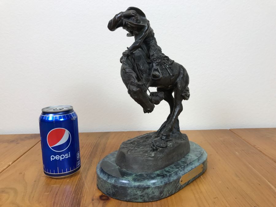 Reproduction Frederic Remington Bronze Statue Sculpture Titled 'Rattlesnake' 9'W X 11'H X 6'D [Photo 9]