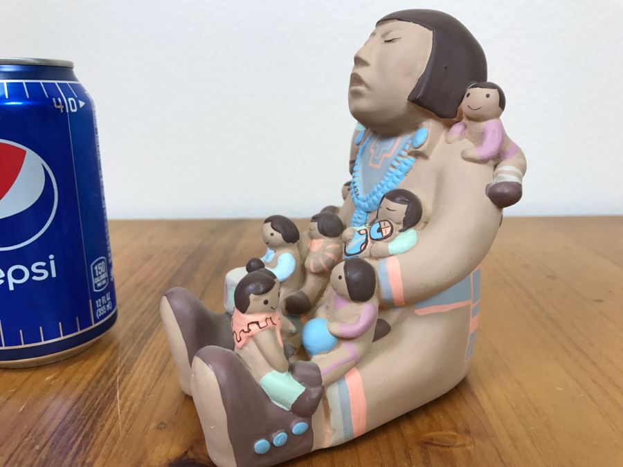 Vintage 1989 Signed Teissedre Designs Storyteller Hand Crafted And Hand Painted 4'W X 5'H X 4.5'D [Photo 10]