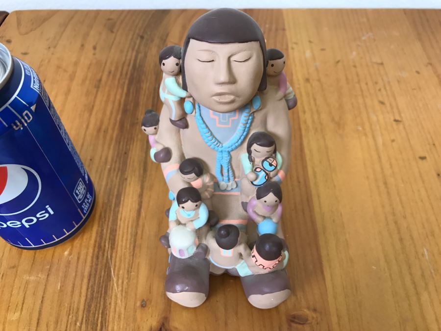 Vintage 1989 Signed Teissedre Designs Storyteller Hand Crafted And Hand Painted 4'W X 5'H X 4.5'D [Photo 5]