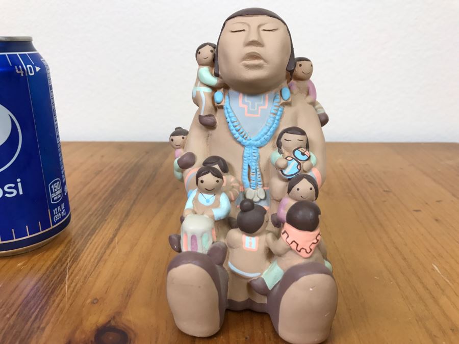 Vintage 1989 Signed Teissedre Designs Storyteller Hand Crafted And Hand Painted 4'W X 5'H X 4.5'D [Photo 12]