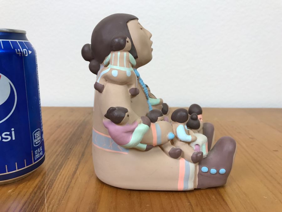 Vintage 1989 Signed Teissedre Designs Storyteller Hand Crafted And Hand Painted 4'W X 5'H X 4.5'D [Photo 6]