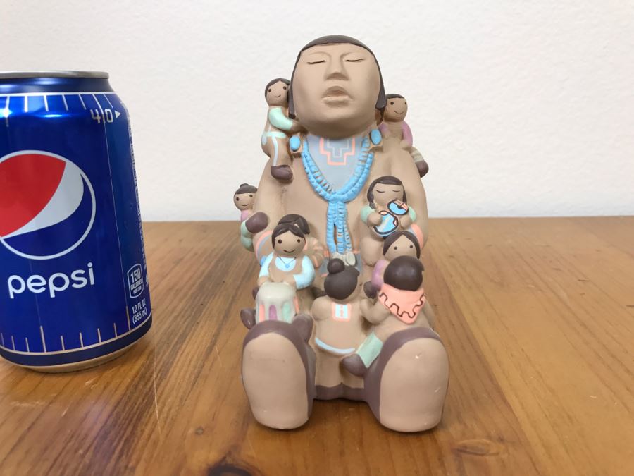 Vintage 1989 Signed Teissedre Designs Storyteller Hand Crafted And Hand Painted 4'W X 5'H X 4.5'D [Photo 3]