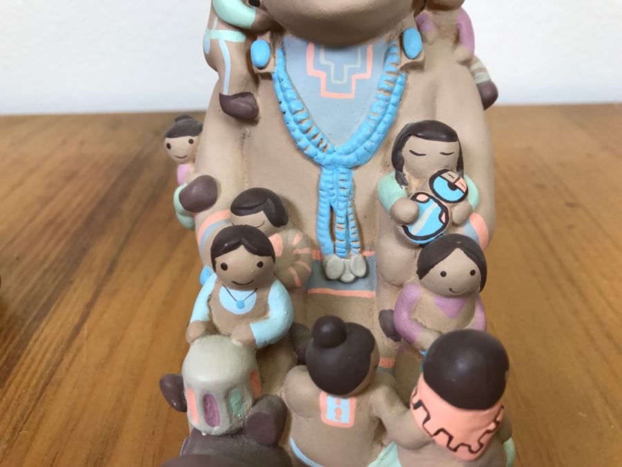 Vintage 1989 Signed Teissedre Designs Storyteller Hand Crafted And Hand Painted 4'W X 5'H X 4.5'D [Photo 13]