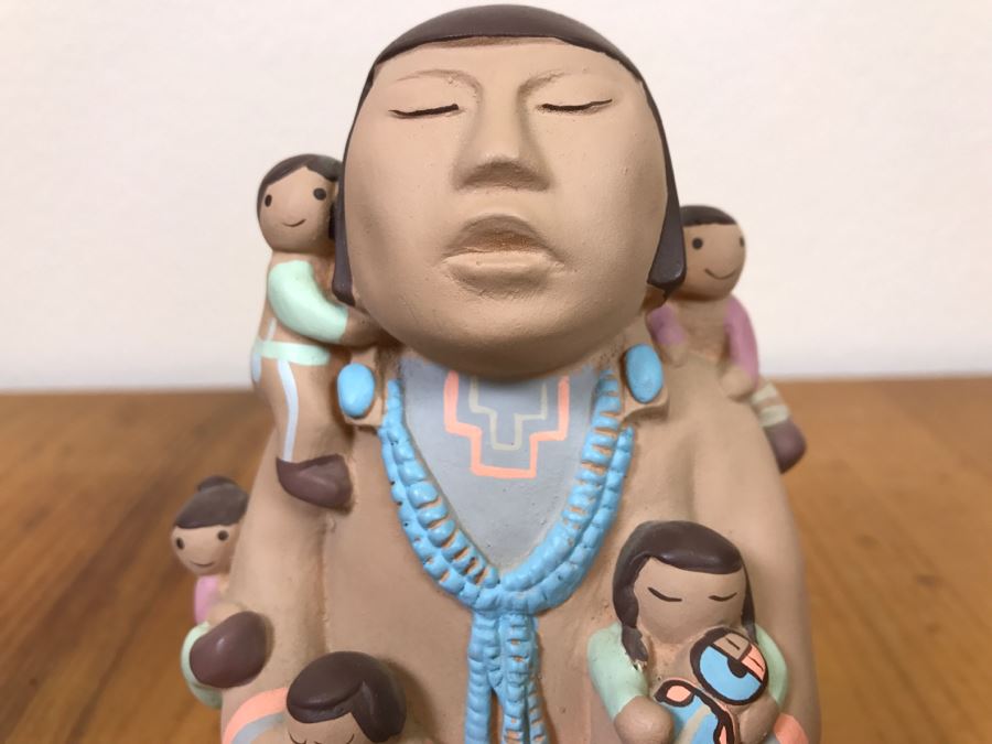 Vintage 1989 Signed Teissedre Designs Storyteller Hand Crafted And Hand Painted 4'W X 5'H X 4.5'D [Photo 14]