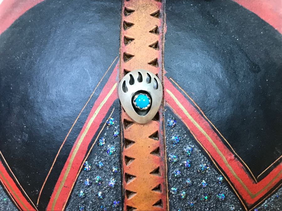 Robert Rivera Native American Apache Spirit Fetish Bear Gourd Art Figure 7'W X 6'H Vintage 2005 Estimate $700 [Photo 6]