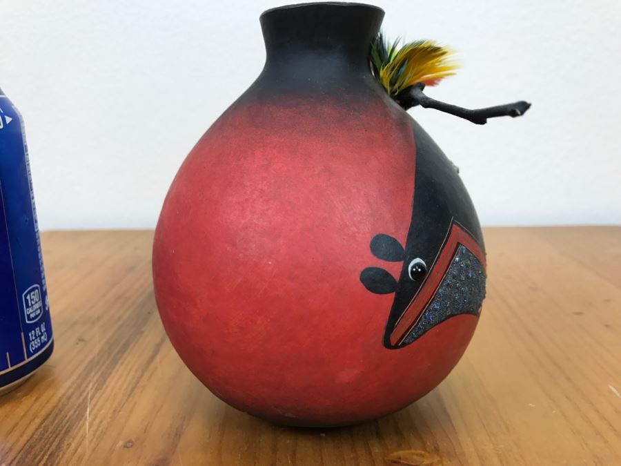 Robert Rivera Native American Apache Spirit Fetish Bear Gourd Art Figure 7'W X 6'H Vintage 2005 Estimate $700 [Photo 15]