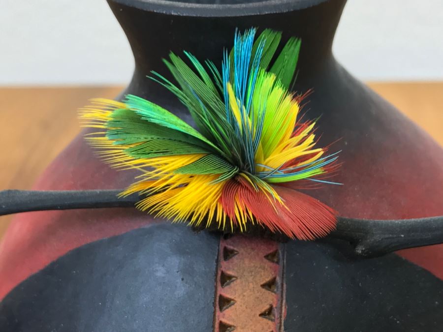 Robert Rivera Native American Apache Spirit Fetish Bear Gourd Art Figure 7'W X 6'H Vintage 2005 Estimate $700 [Photo 5]