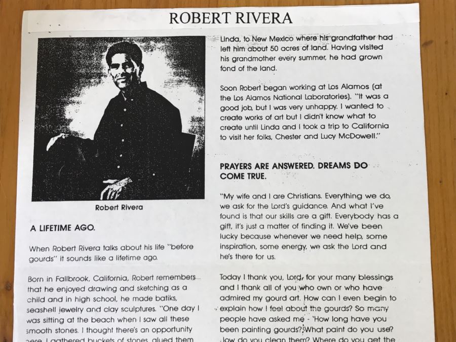 Robert Rivera Native American Apache Buffalo Gourd Art Figure 6'W X 7'H Vintage 2006 [Photo 24]