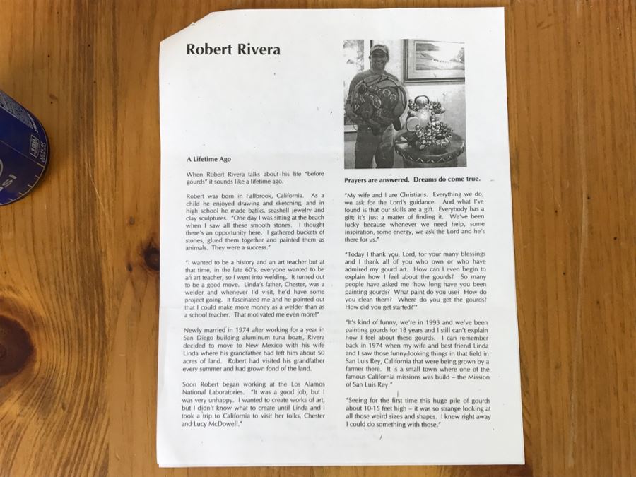 Robert Rivera Native American Apache Buffalo Gourd Art Figure 6'W X 7'H Vintage 2006 [Photo 29]