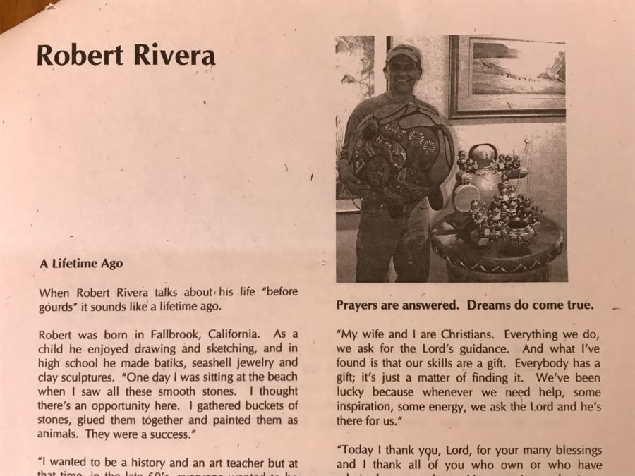 Robert Rivera Native American Apache Buffalo Gourd Art Figure 6'W X 7'H Vintage 2006 [Photo 30]