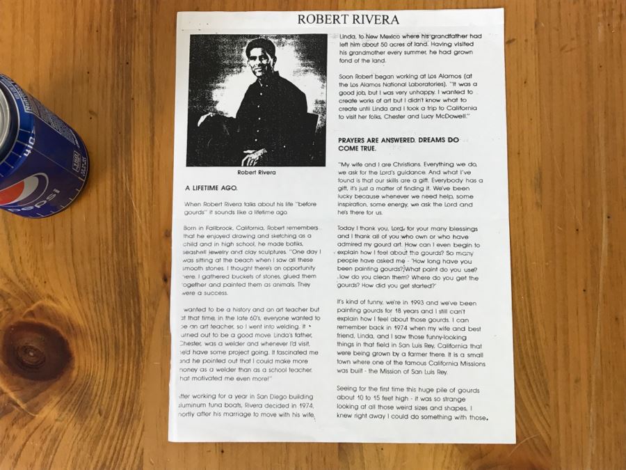Robert Rivera Native American Apache Spirit Fetish Bear Gourd Art Figure 9'W X 8'H Vintage 2005 Estimate $750 [Photo 30]
