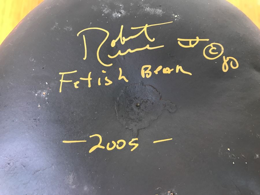 Robert Rivera Native American Apache Spirit Fetish Bear Gourd Art Figure 9'W X 8'H Vintage 2005 Estimate $750 [Photo 27]