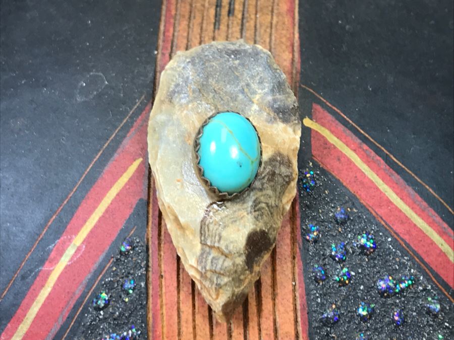 Robert Rivera Native American Apache Spirit Fetish Bear Gourd Art Figure 9'W X 8'H Vintage 2005 Estimate $750 [Photo 8]