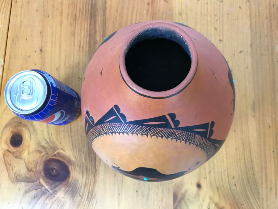 Robert Rivera Native American Apache Buffalo Gourd Art Figure 8'W x 8'H Vintage 2005 Estimate $750  [Photo 23]