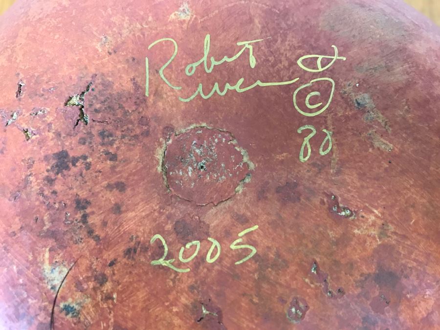 Robert Rivera Native American Apache Buffalo Gourd Art Figure 8'W x 8'H Vintage 2005 Estimate $750  [Photo 27]