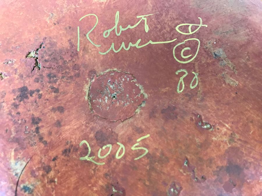 Robert Rivera Native American Apache Buffalo Gourd Art Figure 8'W x 8'H Vintage 2005 Estimate $750  [Photo 26]