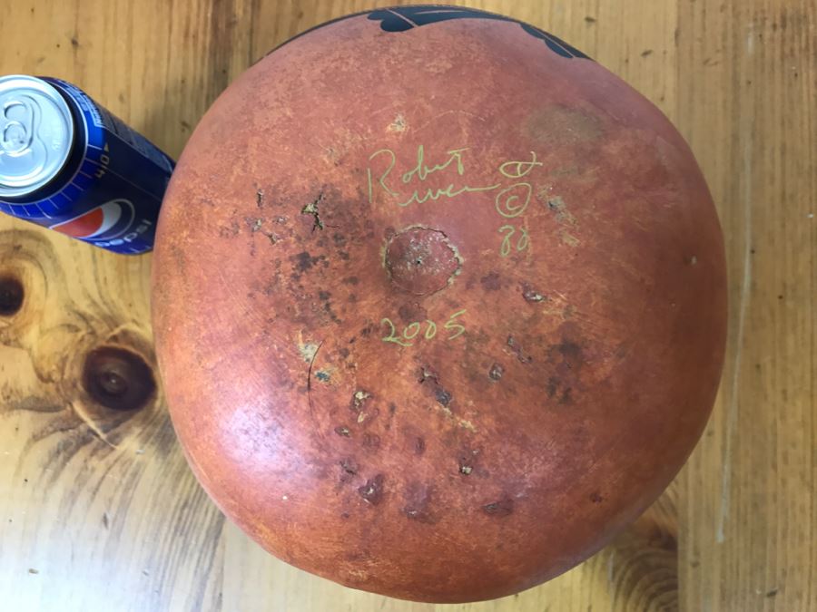 Robert Rivera Native American Apache Buffalo Gourd Art Figure 8'W x 8'H Vintage 2005 Estimate $750  [Photo 25]