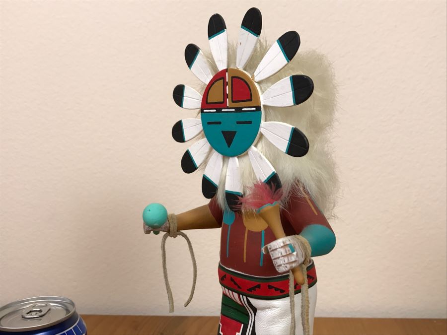 Signed Kachina Doll Sun Nolan Chee Vintage 1994 5.5'W X 12'H [Photo 16]