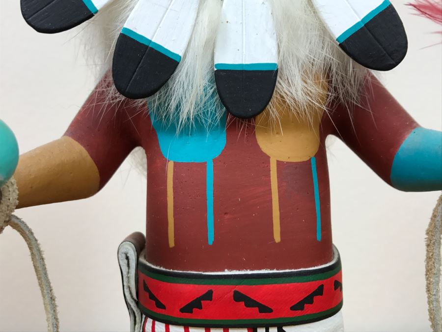Signed Kachina Doll Sun Nolan Chee Vintage 1994 5.5'W X 12'H [Photo 18]