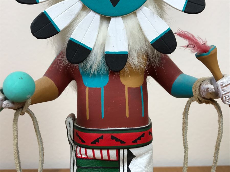 Signed Kachina Doll Sun Nolan Chee Vintage 1994 5.5'W X 12'H [Photo 6]
