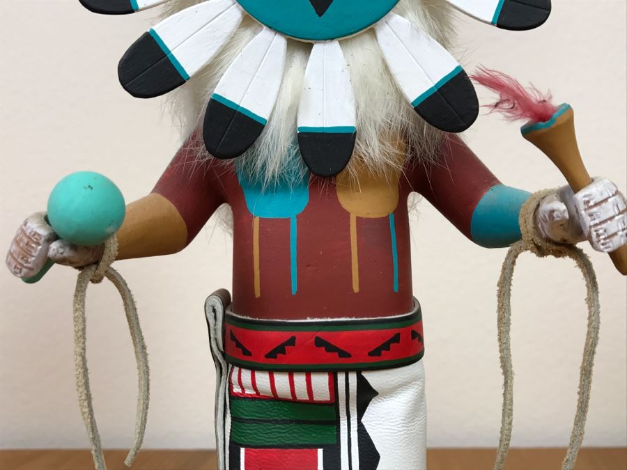 Signed Kachina Doll Sun Nolan Chee Vintage 1994 5.5'W X 12'H [Photo 19]