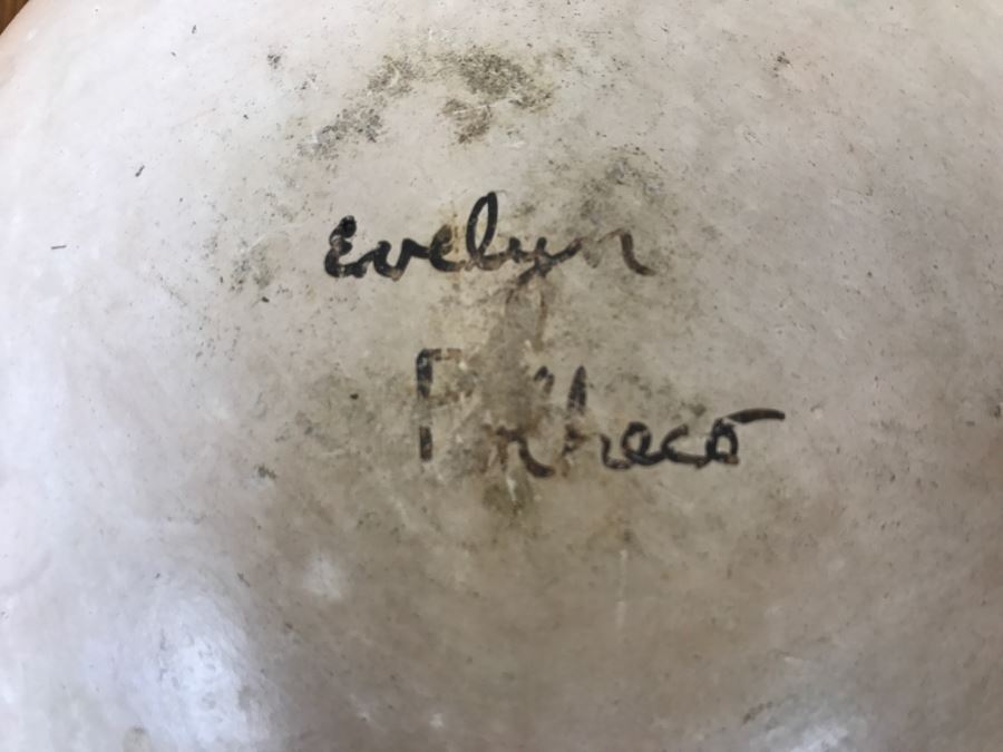 Signed Native American Pottery By Evelyn Poolheco Hopi-Tewa Potter 7'W x 4'H [Photo 13]