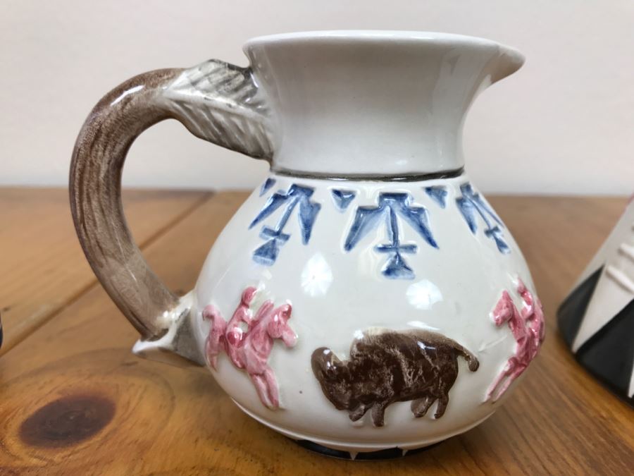 Teepee Tipi Themed Teapot With Sugar And Creamer Made In Japan [Photo 8]