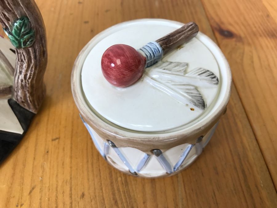 Teepee Tipi Themed Teapot With Sugar And Creamer Made In Japan [Photo 6]