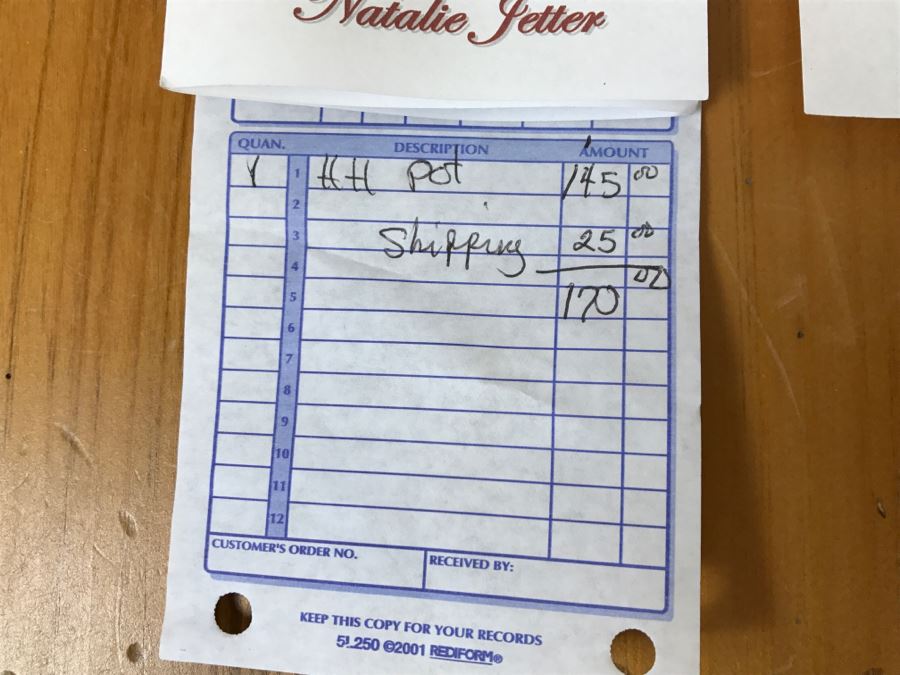 Signed Natalie Jetter Horse Hair Pottery Pot Vase Santa Fe, NM Retailed $145 10'W X 12.5'H [Photo 26]