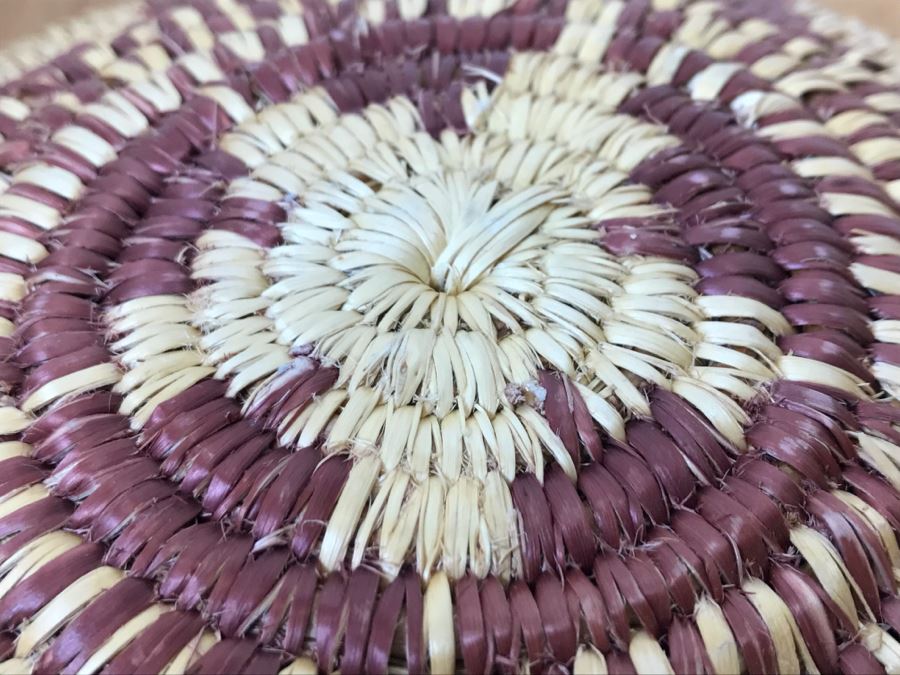 Vintage Native American Basket 7.5'W X 1.5'H [Photo 12]