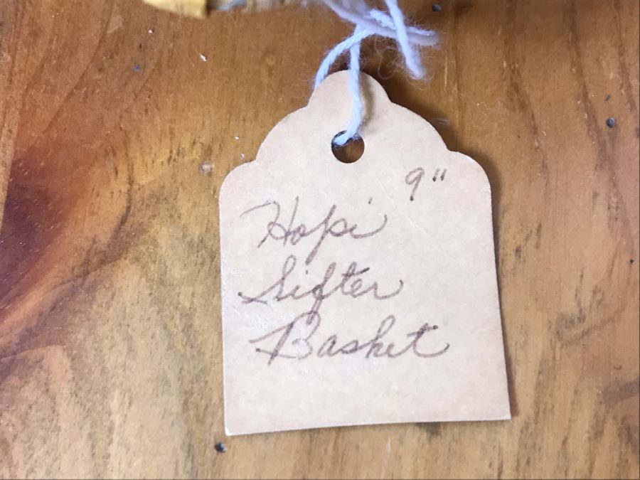 Vintage Hopi Sifter Basket 9'W X 2'H [Photo 4]