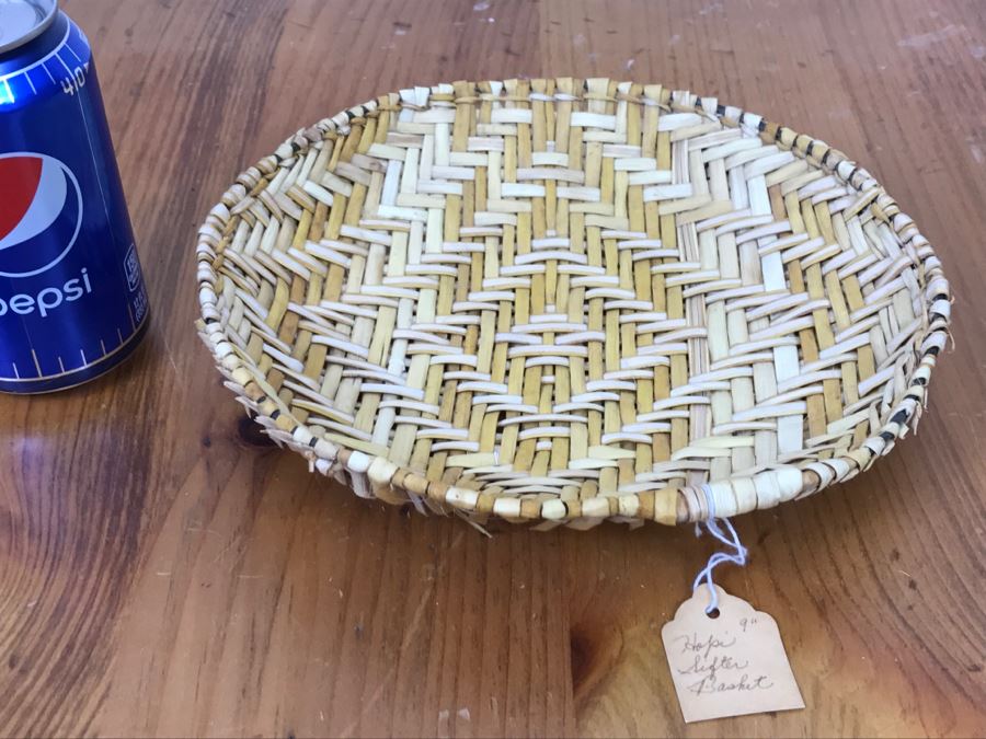 Vintage Hopi Sifter Basket 9'W X 2'H [Photo 2]