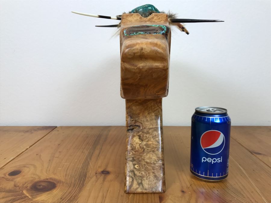 Large Turquoise Inlay Fetish Bear By Anthony Malpica Retailed For $950 At The Torres Gallery 19'W X 12.5'H X 9'D [Photo 19]