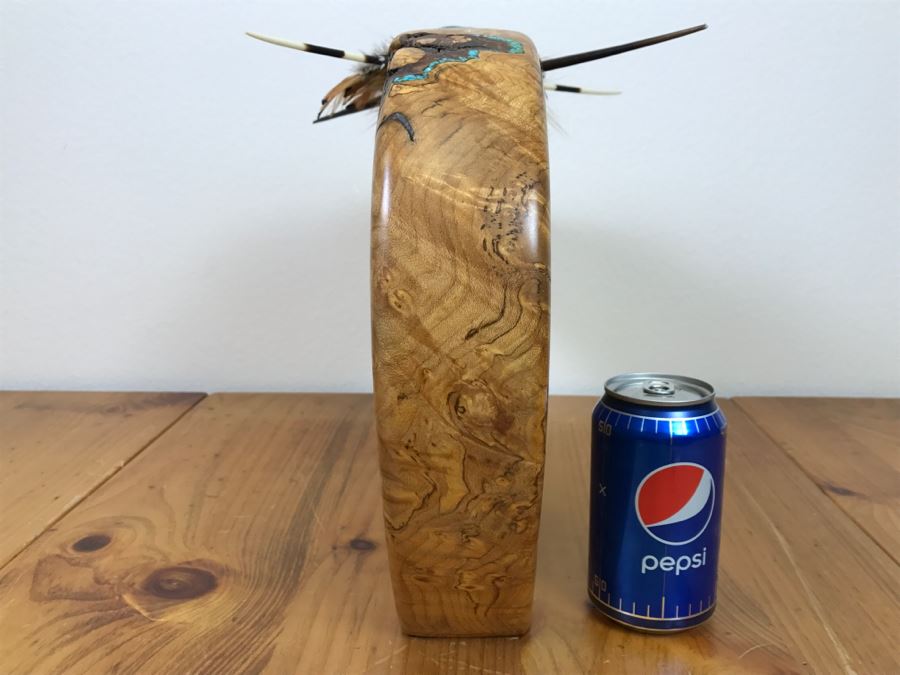 Large Turquoise Inlay Fetish Bear By Anthony Malpica Retailed For $950 At The Torres Gallery 19'W X 12.5'H X 9'D [Photo 34]